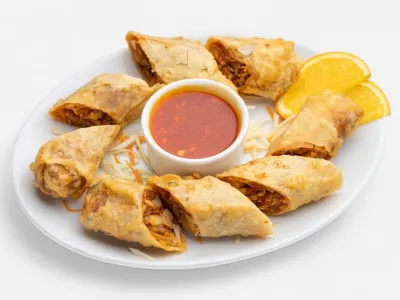 8. Mandarini kevadrullid kanaliha, seente ja munaga (2 tk)
