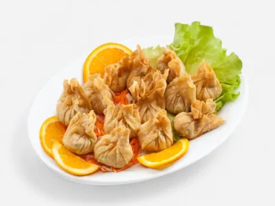 7. Praetud kanaga wontonid