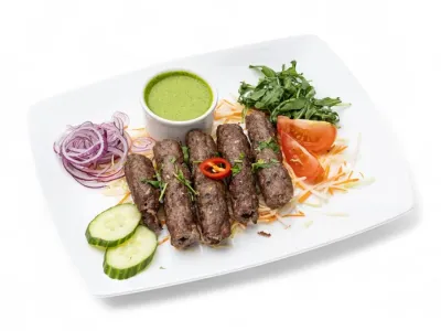 208. Kana  seekh kebab